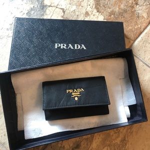 Authentic Prada Key Holder Wallet Card Holder